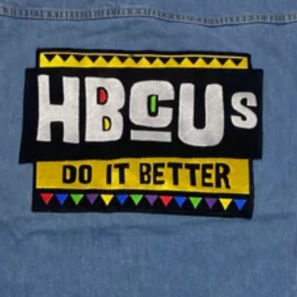 NWT Men's Tones Of Melannin HBCU's Do It Better Graphic Denim Jacket - Picture 4 of 5